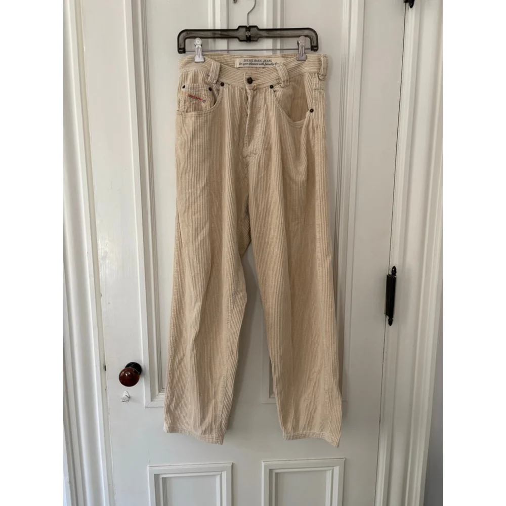 Diesel Beige Corduroy Straight Leg Pants men's Size 30